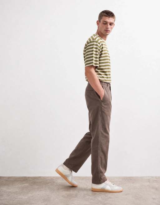GAP pull on linen mix trousers in stone, 7 of 10