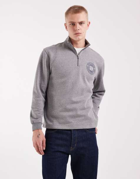 GAP quarter zip sweater in heather grey - view 1