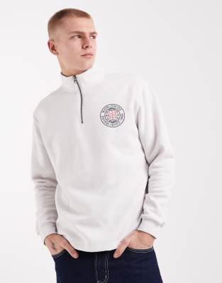 Gap Quarter Zip Jumper In White