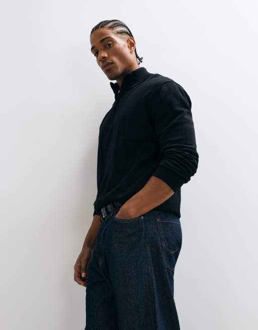 GAP Quarter zip sweatshirt in black, 3 of 5
