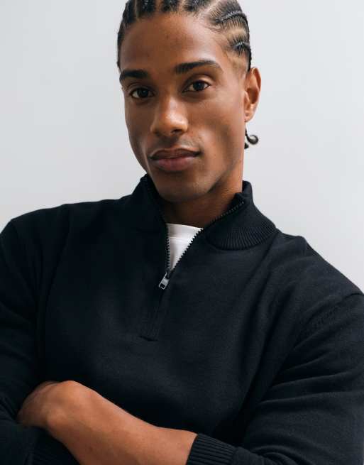 GAP Quarter zip sweatshirt in black, 4 of 5