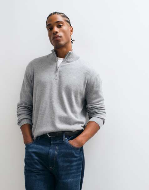 GAP Quarter zip sweatshirt in grey - view 1