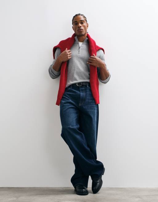 GAP Quarter zip sweatshirt in grey, 4 of 5