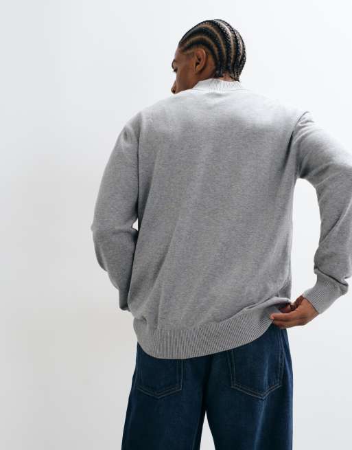 GAP Quarter zip sweatshirt in grey, 5 of 5