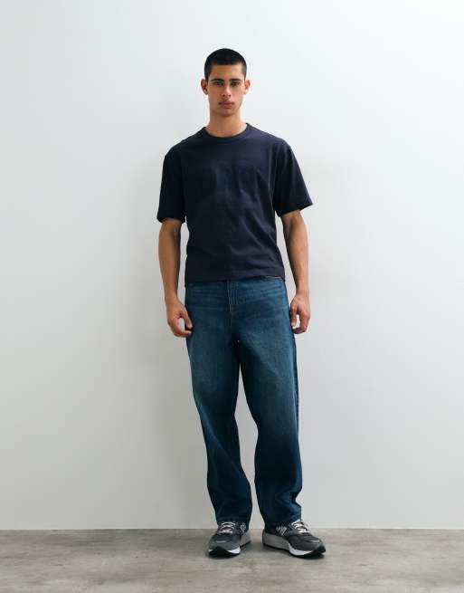 GAP relaxed fit cropped logo t-shirt in black, 3 of 5