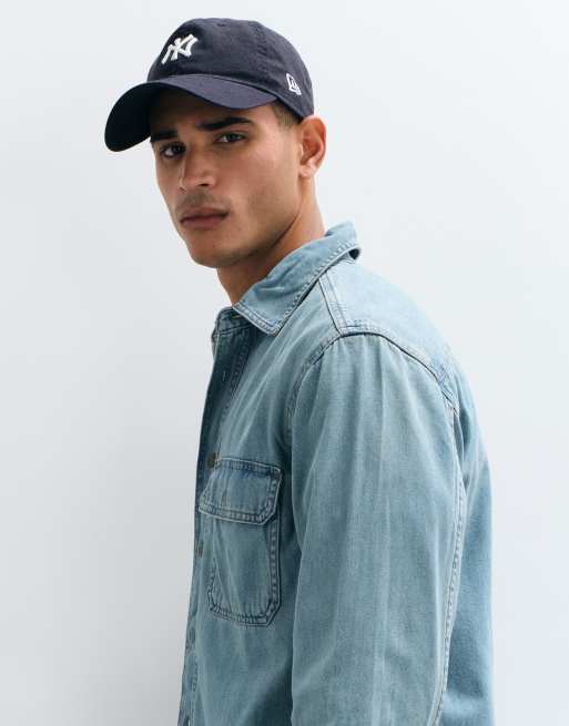 GAP relaxed fit denim shirt in light wash, 4 of 5