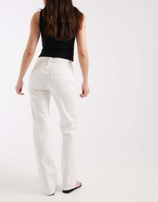 GAP relaxed straight leg jean in white, 3 of 5