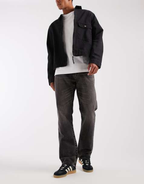 GAP relaxed straight leg jeans in charcoal grey