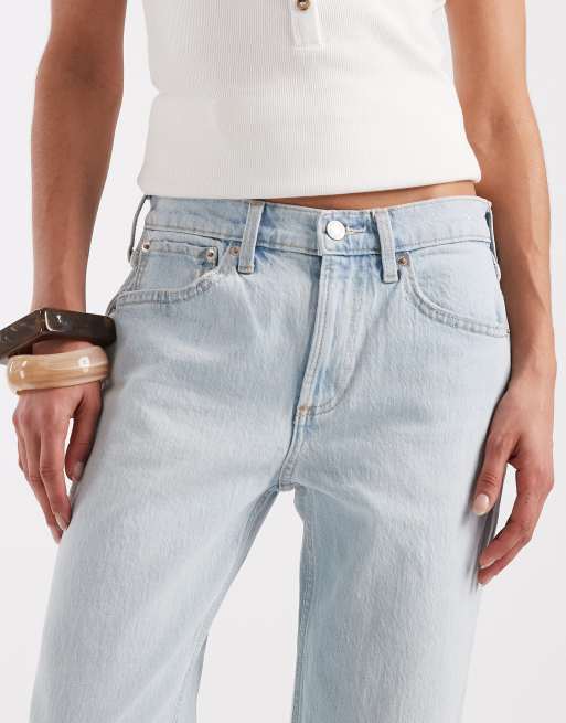 GAP relaxed straight leg jeans in washed light blue, 5 of 5