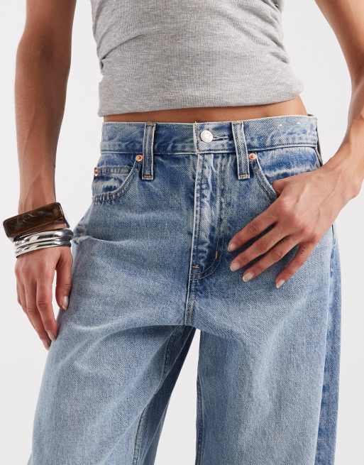 GAP ripped wide leg jeans in light blue, 5 of 5
