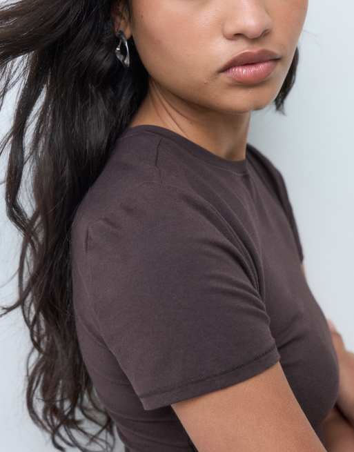 GAP short sleeve t-shirt in brown | ASOS