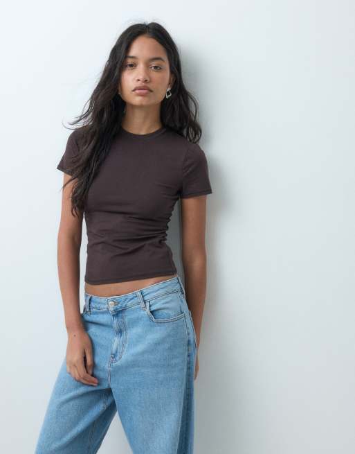 GAP short sleeve t-shirt in brown | ASOS