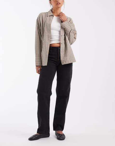 GAP slim fit barrel leg jeans in black - view 1