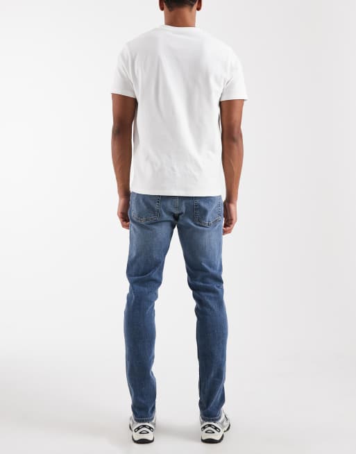 GAP slim tapered fit jeans in medium indigo, 2 of 5