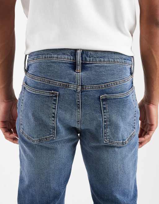 GAP slim tapered fit jeans in medium indigo, 4 of 5