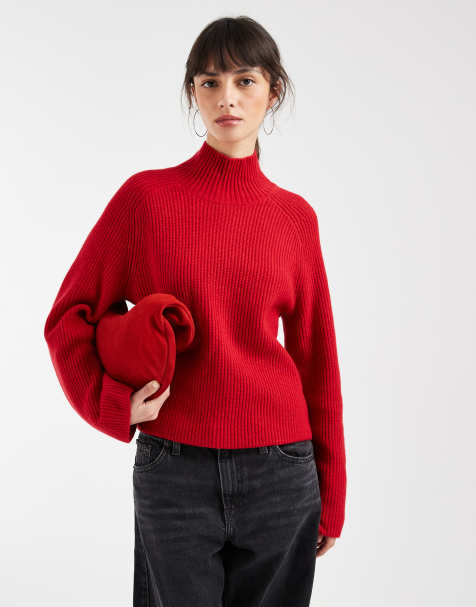 GAP soft touch knitted jumper in red
