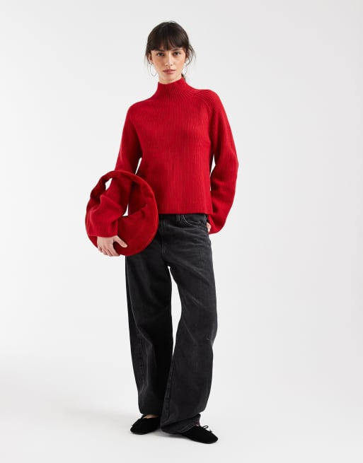 GAP soft touch knitted jumper in red, 2 of 4