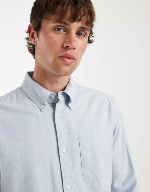 GAP standard fit oxford shirt in light blue, 4 of 5