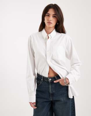 Gap Standard Fit Oxford Shirt In White