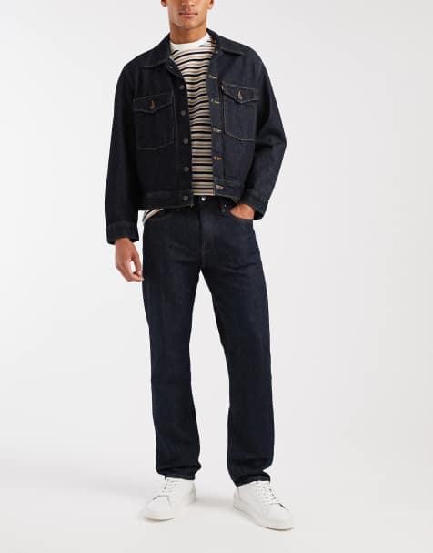 GAP straight fit jeans in resin rinse - view 1