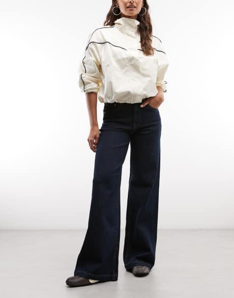 GAP straight leg jeans in dark blue wash - view 1