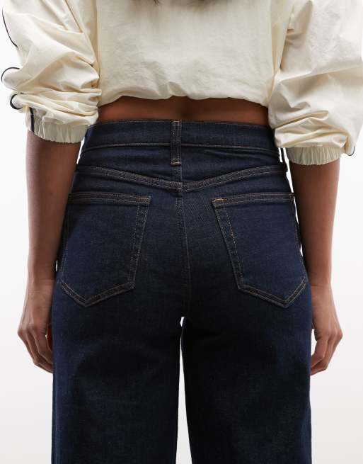 GAP straight leg jeans in dark blue wash, 4 of 5