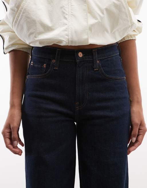 GAP straight leg jeans in dark blue wash, 5 of 5