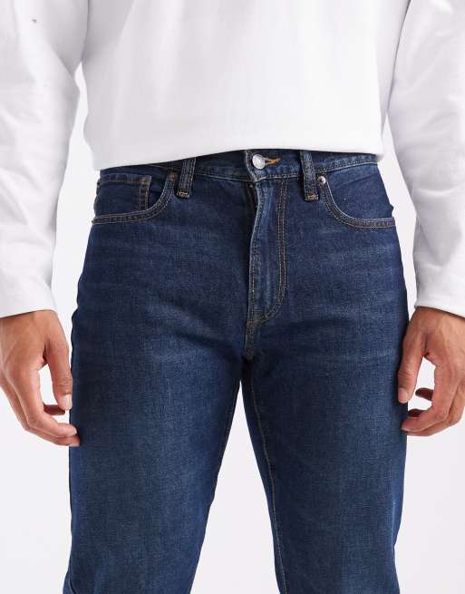GAP straight leg jeans in dark wash indigo, 4 of 5