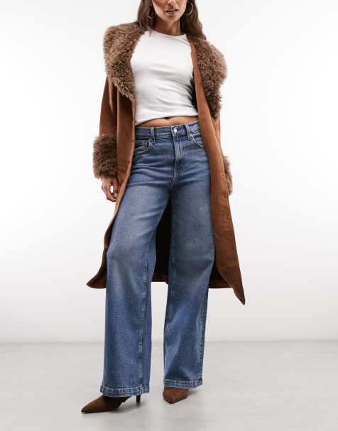 GAP straight leg jeans in mid blue wash - view 1