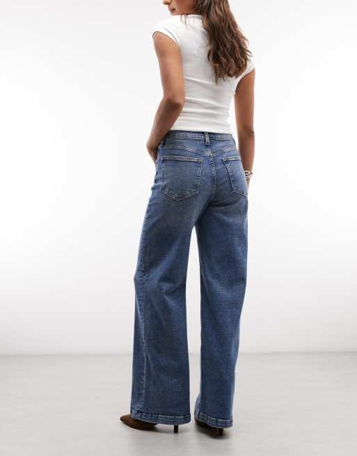 GAP straight leg jeans in mid blue wash, 2 of 5