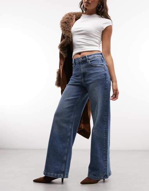 GAP straight leg jeans in mid blue wash, 3 of 5