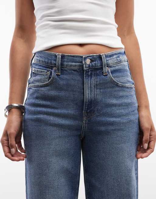 GAP straight leg jeans in mid blue wash, 5 of 5