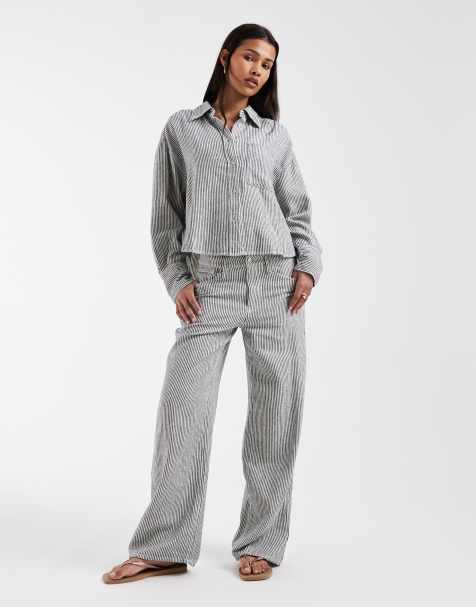 Gap striped linen mix co-ord - view 1