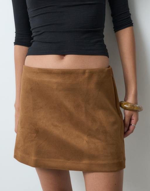 GAP suede mini skort in espresso, 5 of 5