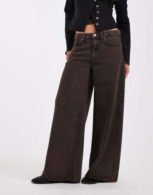 GAP super baggy pleated jeans in espresso wash, 3 of 5