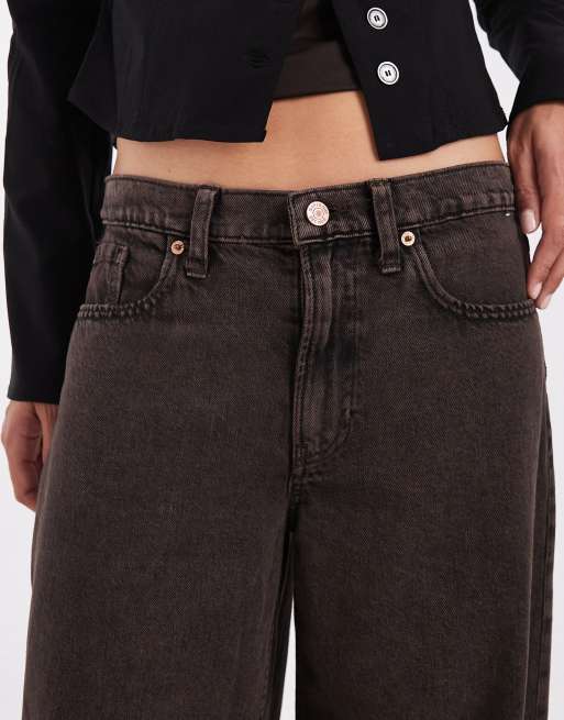 GAP super baggy pleated jeans in espresso wash, 4 of 5