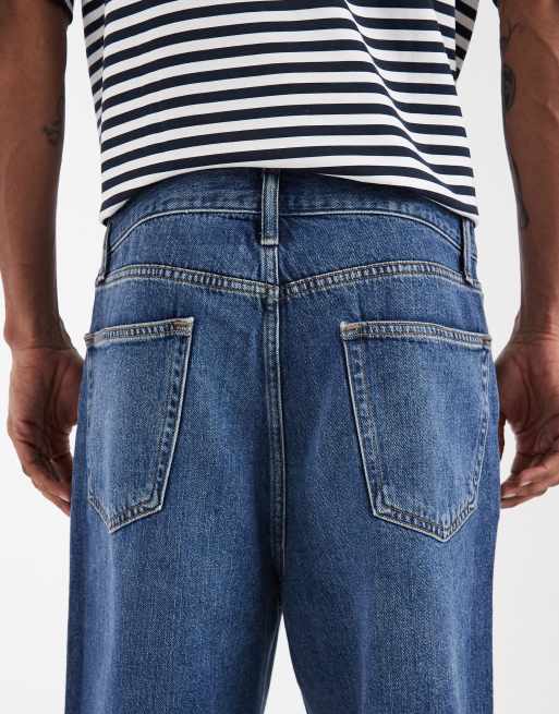 GAP supersoft baggy denim jorts in mid wash blue, 5 of 5
