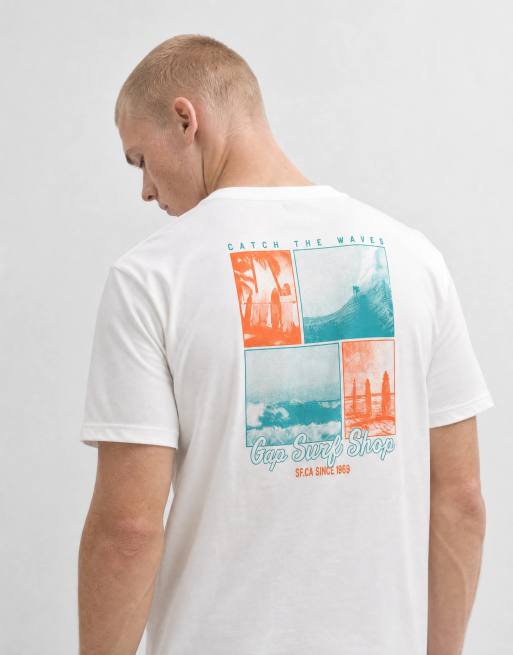 GAP surf logo t-shirt in white, 9 of 10