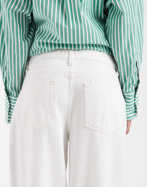 GAP tie waist drawstring baggy jeans in white, 4 of 5