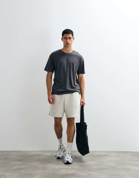 GAP tie waist shorts co-ord in grey - view 1