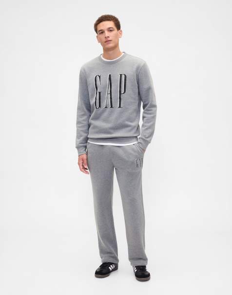 GAP tonal logo jogger and sweater co-ord in grey - view 1