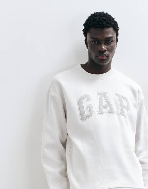 GAP tonal logo sweatshirt in stone beige - view 1