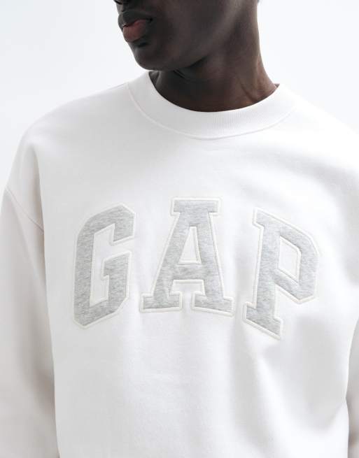 GAP tonal logo sweatshirt in stone beige, 2 of 5