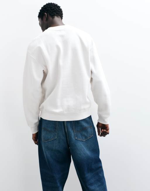 GAP tonal logo sweatshirt in stone beige, 5 of 5