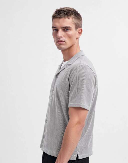 GAP towelling shirt co-ord in grey, 10 of 10