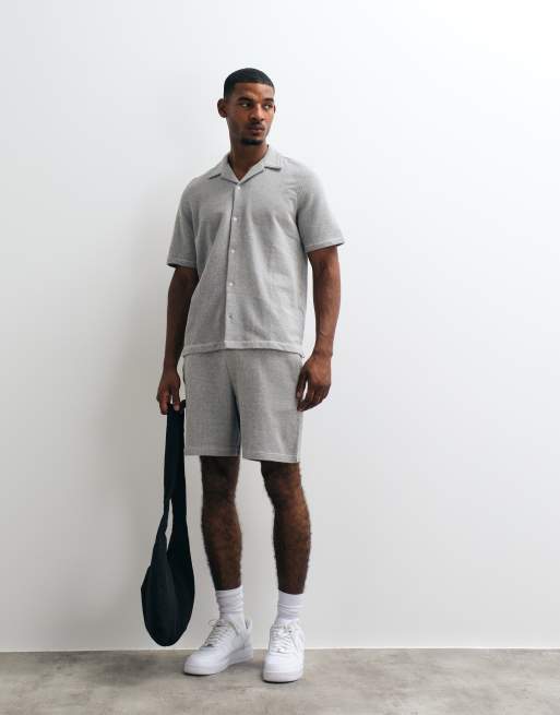 GAP towelling shirt co-ord in grey, 3 of 10