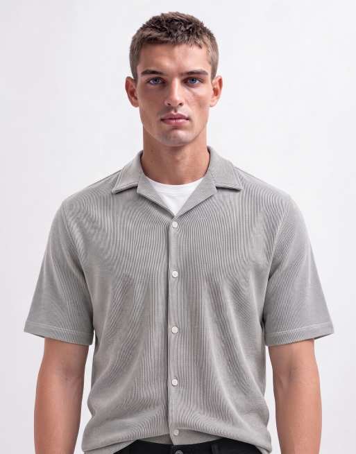 GAP towelling shirt co-ord in grey, 6 of 10