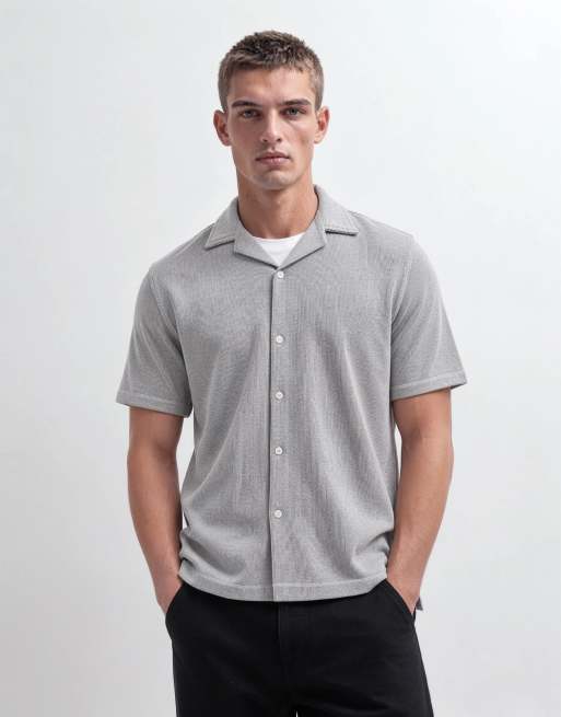 GAP towelling shirt co-ord in grey, 7 of 10