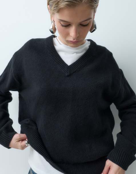 GAP v neck pullover in black - view 1