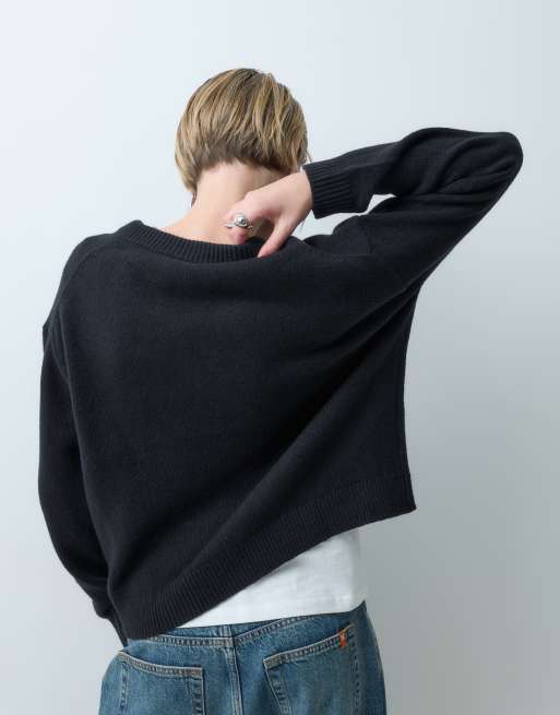GAP v neck pullover in black, 3 of 5